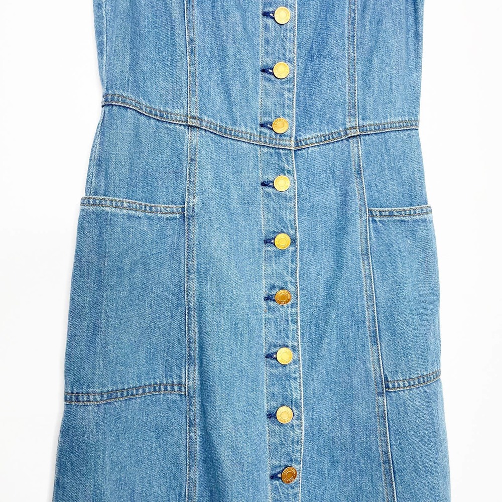 Gap Scoopneck Button Up Denim Dress - Picture 7 of 8